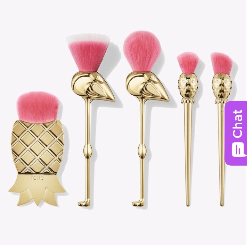 NWOT Lets flamingle brush set makeup by tarte